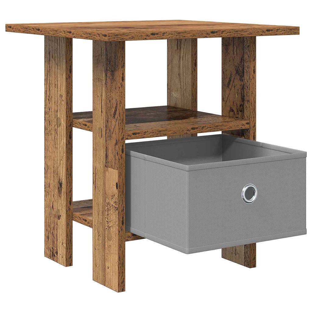 Nightstand 2 Pcs Reclaimed Wood Look 41 X 40 X 45 Cm Engineered Wood