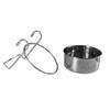 Cat Rabbit Stainless Steel Hang-on Puppy Water Drinker Dog Feeding Bowl Cage Cup Bird Feeder