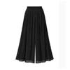 Dames Hoge Taille Elastische Taille Chiffon Wijde Pijpen Broeken