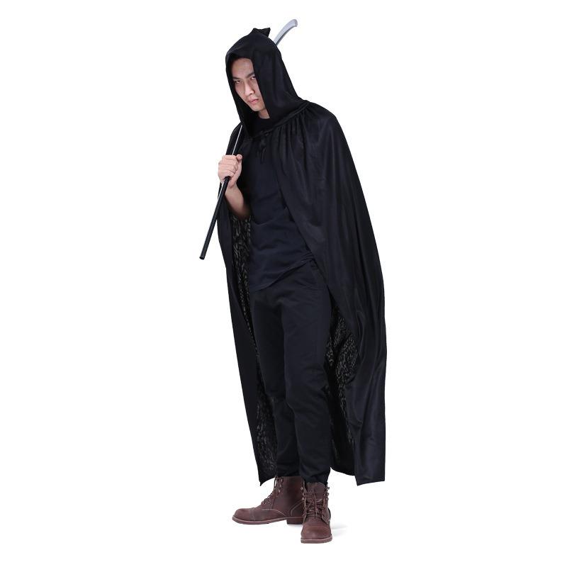 Halloween adult children cape wizard robe reaper vampire cosplay costume black and red cape