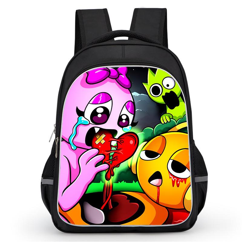Rhythm Box Sprunki Hra Anime Batoh Studentský Školní Taška Počítačová Taška