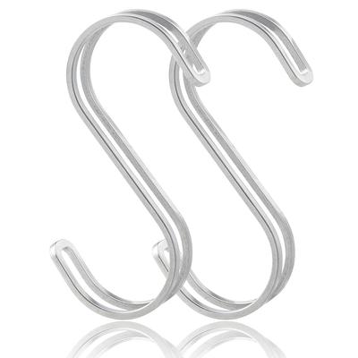 LEC SORO U Stainless Steel Double S-Shaped Hook L Size 2 Pieces Load Capacity 9kg 18-8 Stainless Steel