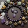 Natural Stone Amethyst Elastic Bracelet