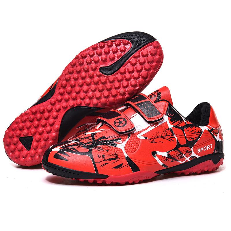 2025 children's Velcro football shoes boys students young girls AG spikes TF broken nails training football shoes