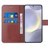 Case - Efconnection - for Samsung Galaxy S24 Plus - PU Leather - Brown - Double-sided Magnetic Closure