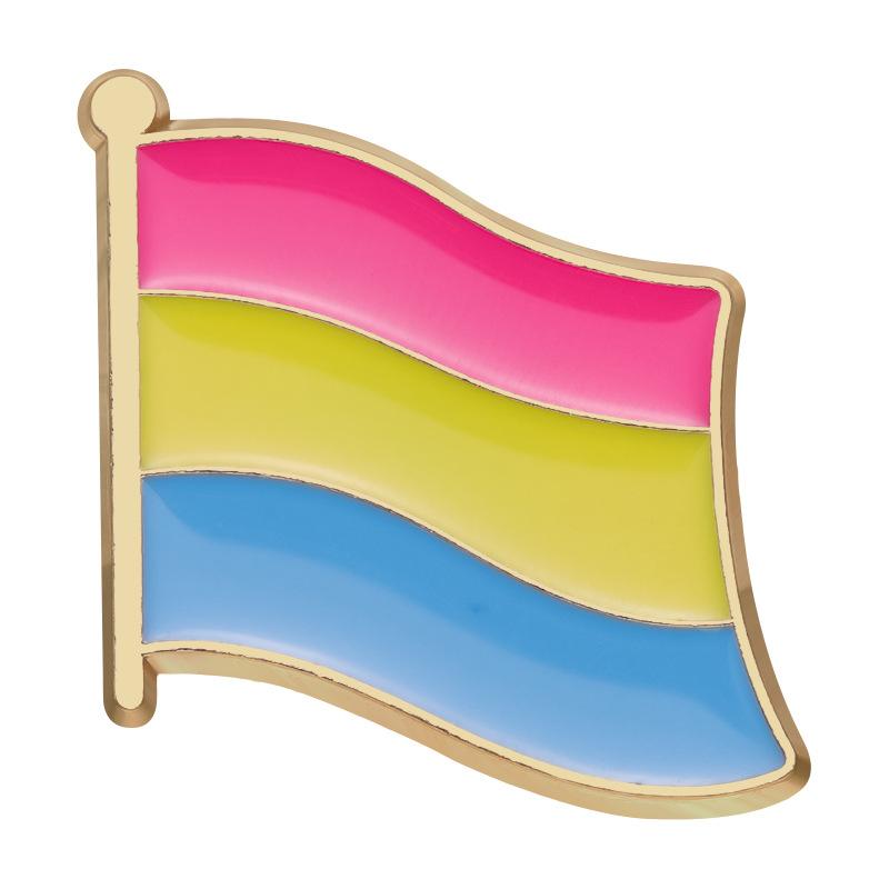 Rainbow Colorful Flag Enamel Pin Funny Brooch Cartoons Badge For Bags Jeans Hoodies Denim Lapel Pin Jewelry Kids Best Gift