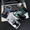 Healing Sense Cat Rain Soft Phone Case for iPhone 15 16 17 Pro Max 17Air 16E 14 Plus 13 12 Mini Shockproof Cover Back Shell