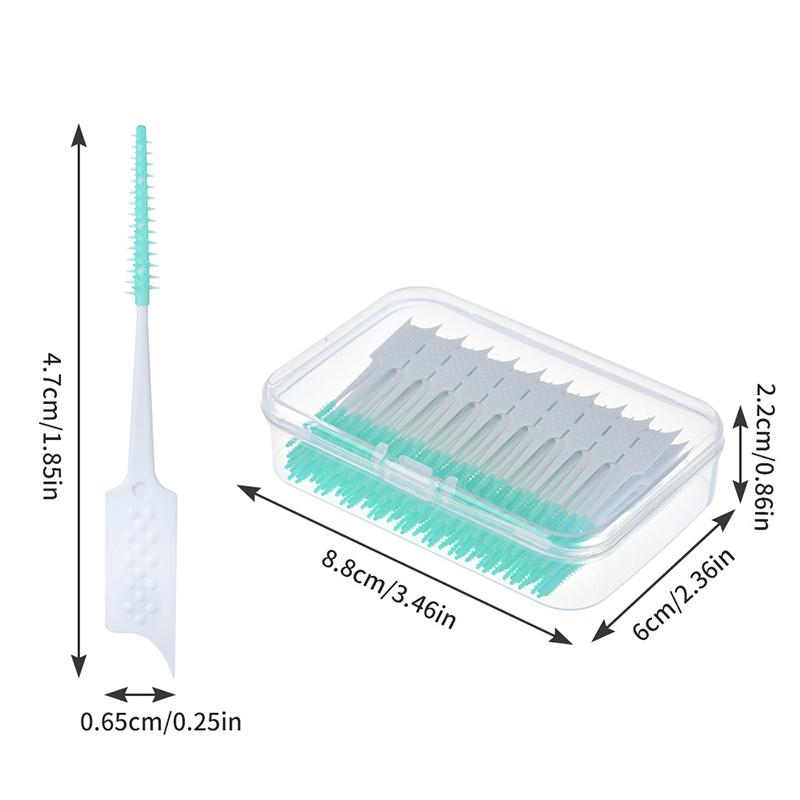 Interdental Brushes Silicone Toothpicks Teeth Floss Oral Hygiene Teeth Cleaning Soft Bristle Clean Between Teeth Toothbrush
