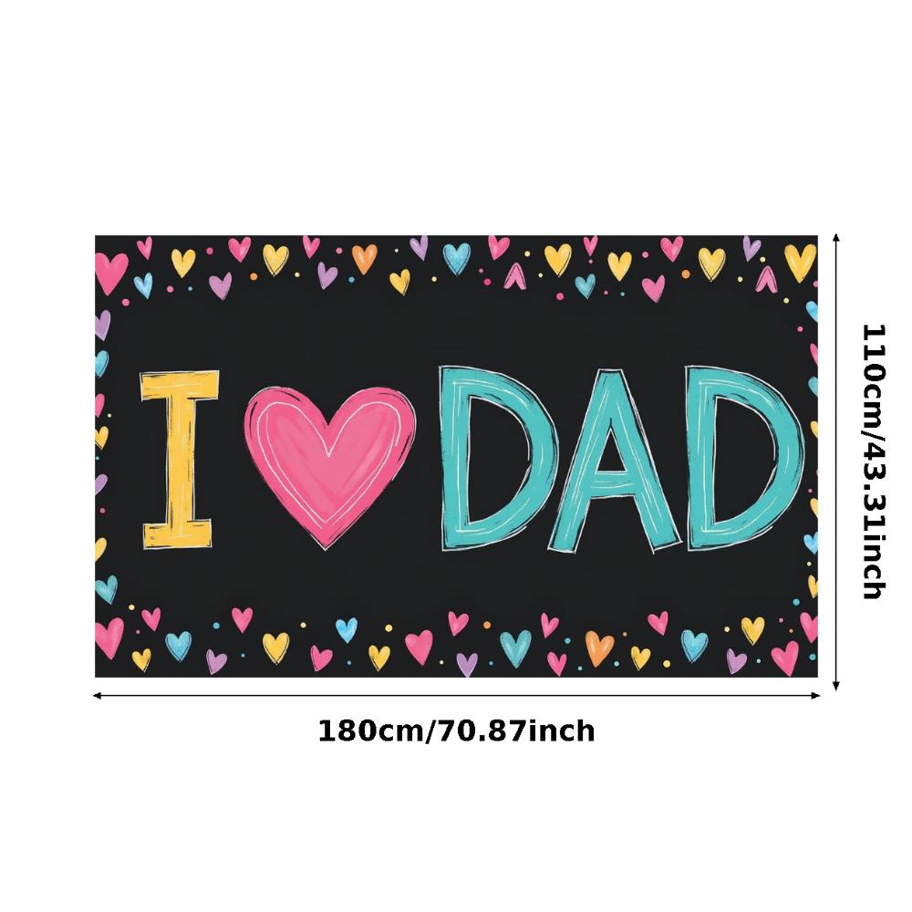 Colorful Hearts Father's Day Banner Decorative Pattern Father's Day Decoration Vibrant Colors Heart Design Heart Design Banner