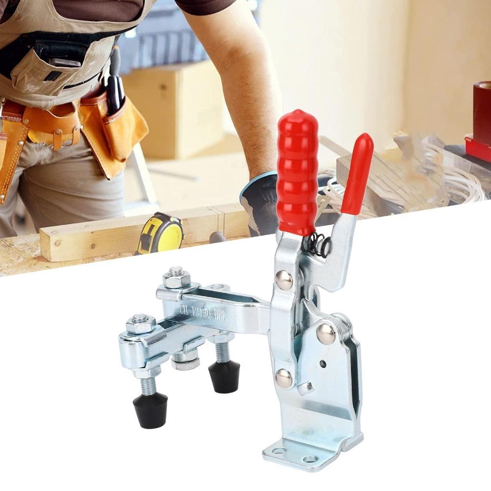 Dual Head Vertical Toggle Clamp 227kg Clamping Force Hold Down Clamp Heavy Duty Clamp  Carpentry