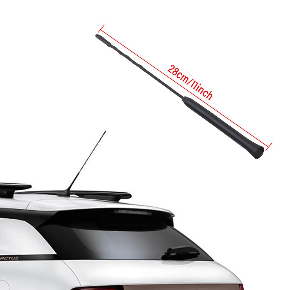 11in Universal Car Roof Mast Anti-noise Stereo Antenna Whip-styling AM/FM Radio Amplified Aerial Replacement Truck Accessories