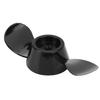 Propell fortykket plast Slitesterk 2-blads erstatningspropell for 12V 24V-motorer Svart