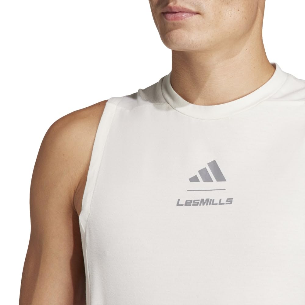Adidas Les Mills Graphic Tank Top JRS33 Chalk White XL Men's (IX7978)