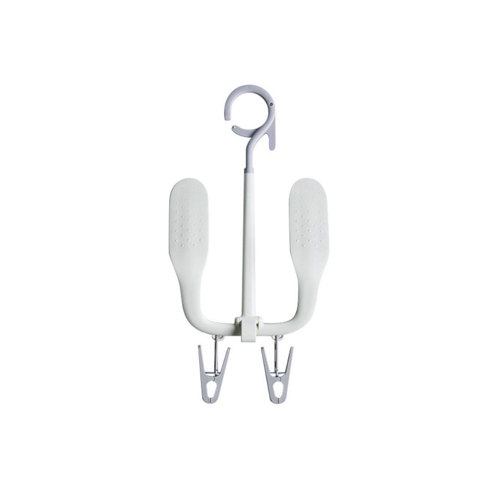 Rotatable Shoe Drying Rack Space Saving Multi-Functional Shoe Hanging Hook Windproof Double Hooks Shoes Hanger серый