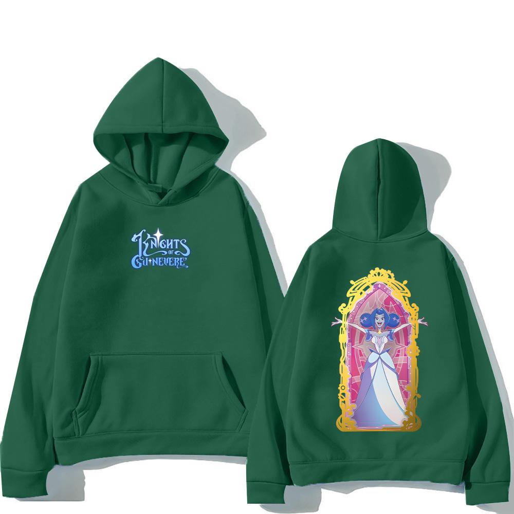 Knights of Guinevere Thriller Graphic Hoodies Man Fashion Casual Long Sleeve Sweatshirts Unisex High Street  Pullovers