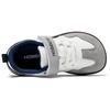 HOBIBEAR Kids Wide Toe Barefoot Shoes Hook Loop Minimalist Sneakers Artificial Leather Mesh Retro Walking Shoes for Big Kid