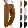 Men's Cargo Pants with Multiple Pockets - Casual Multi-Pocket Trousers for Everyday Wear
