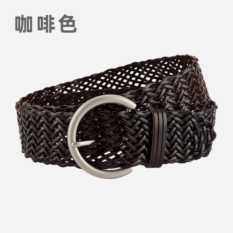 Women'S Ethnic Style Woven Wide Belt Dress Accessories Retro Belt Women