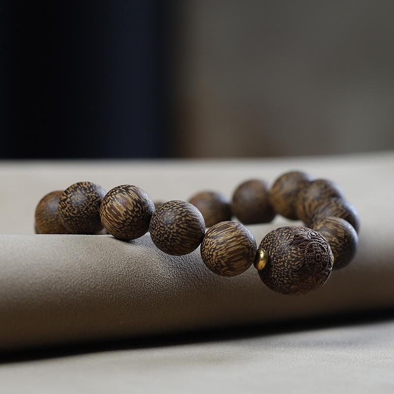 Vietnam Nha Trang Natural Agarwood Qinan Buddha Beads Bracelet for Men and Women