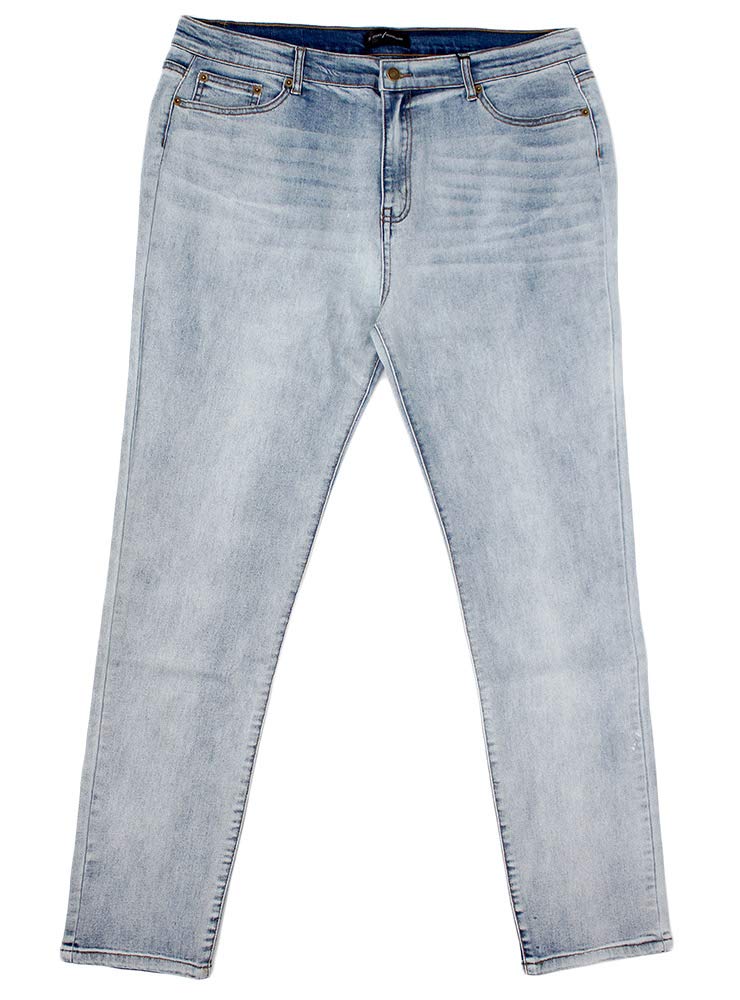 One Colors Men's Skinny Pants, Plus Size, Denim, Stretch, Slim Fit, Denim Jeans, Size 5L, Bleached