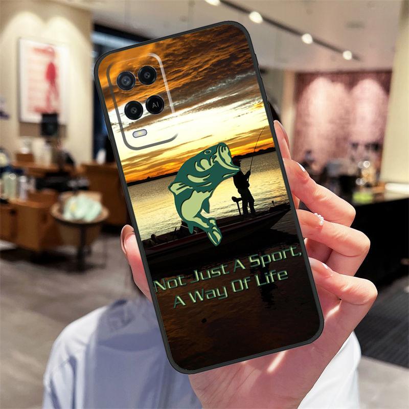 Hunter Man Fishing Dog Case For Oppo A17 A77 A80 A40 A60 A98 A78 A18 A38 A58 A16 A76 A96 A74 A94 A54 A57S A15 Cover