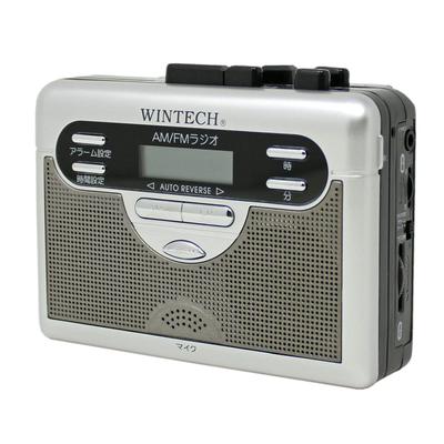 Despertador WINTECH equipado com rádio gravador de fita prata banda larga AM/FM (Modelo FM) PCT-11R