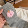 Cotton Bear Head Cartoon Mid-calf Socks Are Soft, Sweat-absorbing and Versatile Socks for Girls In Autumn and Winter