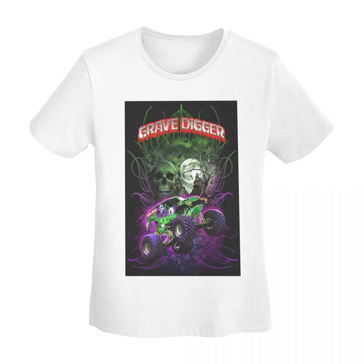 

Classic Monster Jam Pattern TShirt Women Short Sleeve T Shirts Round Neck Clothes Cotton Summer Tees Streetwear S