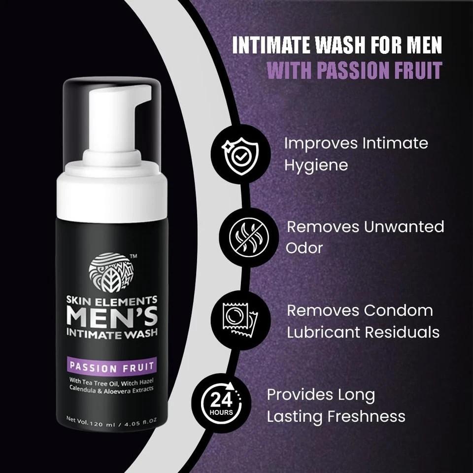 Skin Elements Mens Intimate Wash Passion Fruit Scent 120ml