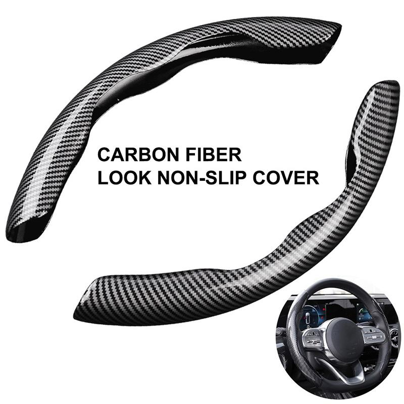 1 pz 14,37"-14,92" Coprivolante Auto Antiscivolo Finta Pelle Bianco