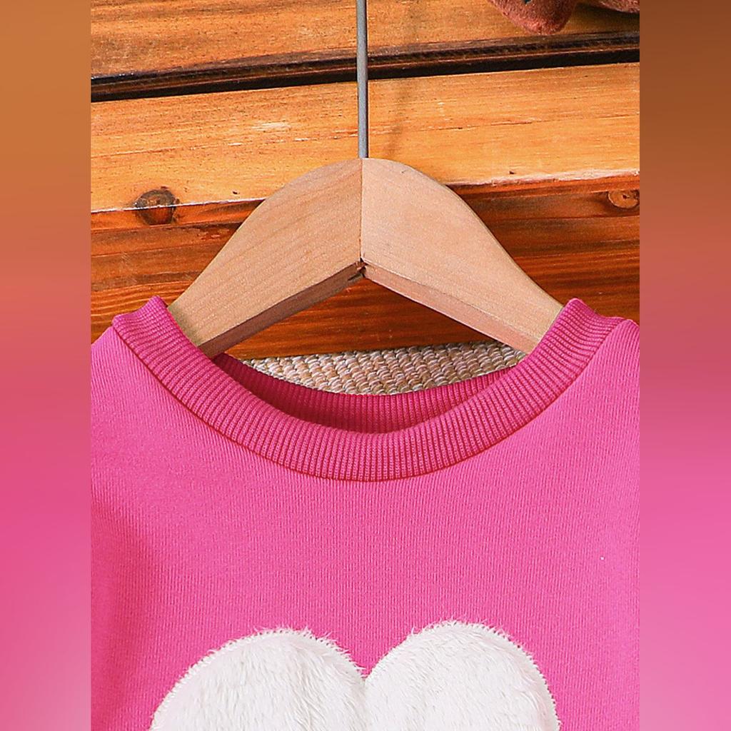 Kids Cartoon Casual Fashion Outfit Set Long Sleeve Top & Pants