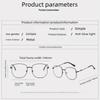 Fashionable Photochromic Large Metal Frame Myopia Glasses Unisex Comfortable Luxury Near Sight Eyeglasses 0 To -4.0