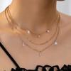 Fashionable, Minimalist, Personalized, Multi-layered Metal Irregular Pendant Necklace for Women