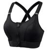 Adjustable Front Zipper Sports Bra No Wire Cross Back Yoga Bra For Women