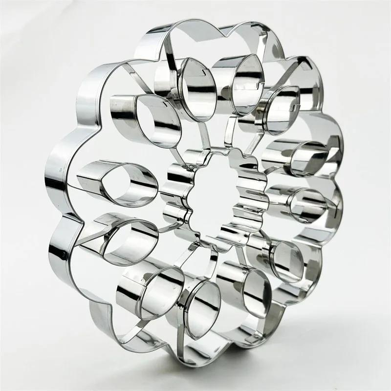 New Sunflower Cookie Mold Stainless Steel Cookie Cutters Large Size DIY Pasty Molds Biscuit Stamp Cake Decorating Tools
