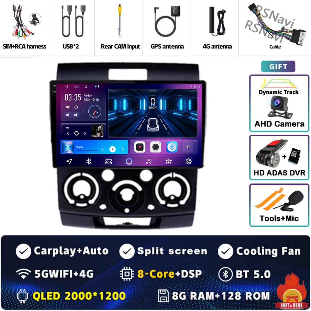 Android 14 DSP Car Radio For Ford Everest Ranger Mazda BT50 BT-50 2006 2007 - 2010 GPS Navigation Multimedia Video Player Stereo