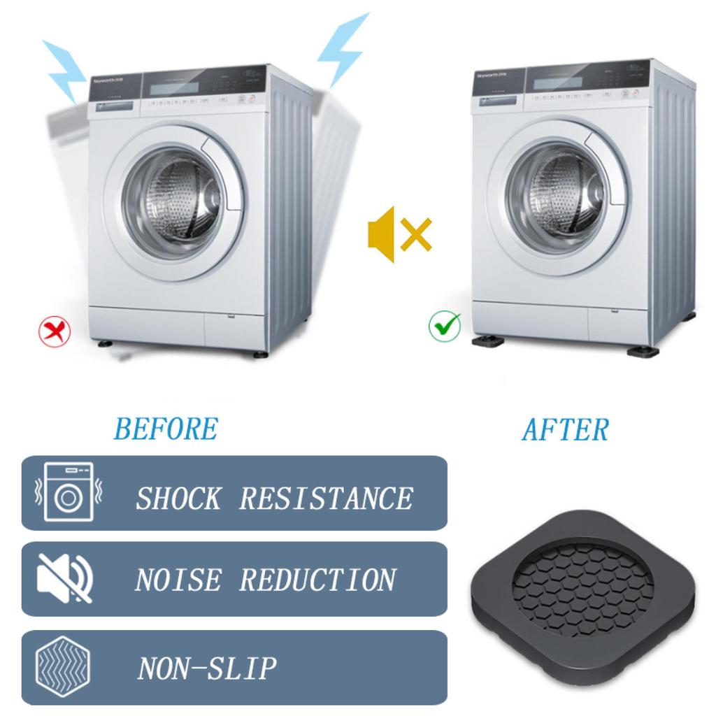 4/8PCS Anti-vibration Foot Pad Rubber Pad Non-slips  Mute Damper Bracket Universal Washing Machine Refrigerator Furniture Foot Pad