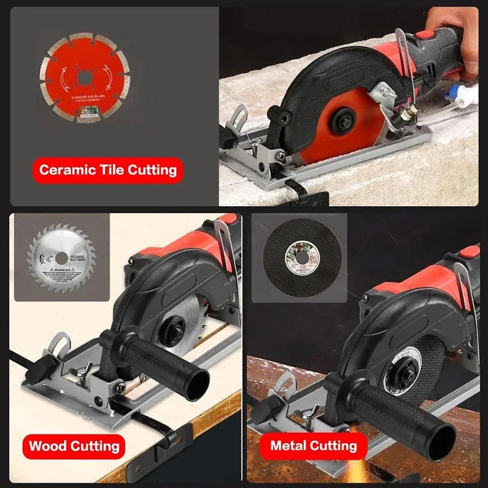Hand Angle Grinder Converter To Cutter Adjustable 40mm Depth Grinder Bracket To Cutting Woodworking Table Tool with Guide Ruler
