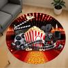 1pc Movie Theater Popcorn Round Chair Mat Office Area Rug - Non-Slip, Floor Mat for Office, Bedroom, and Indoor Decor P127264