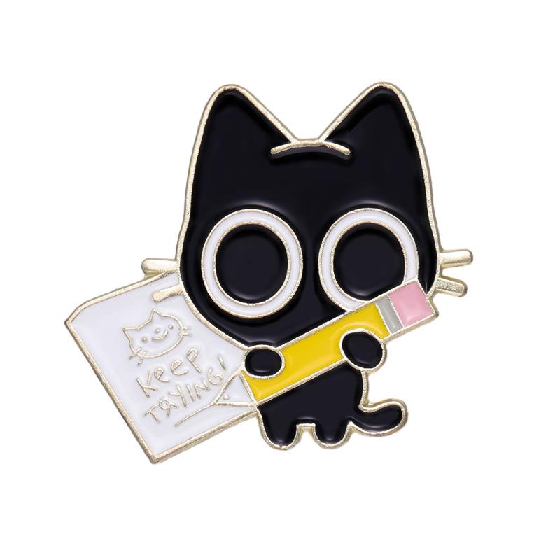 Cartoon Animal Collection Enamel Pins Comedy Animation Characters Penguin Frog Rabbit Cat Metal Brooch Lapel Badge Jewelry Gifts