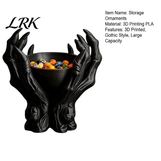 Gothic Devil Claw Jewelry Holder 3D Printed Demon Trinket Dish, Paw Decorative Mystery Style Home Decor Storage Bowl, Key Tray, Halloween Desktop