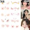 Christmas Face Sticker Corner Of Eyes Sticker Temporary Tattoos Body Art Party Self Adhesive Love Creative Cute Colorful Sweet