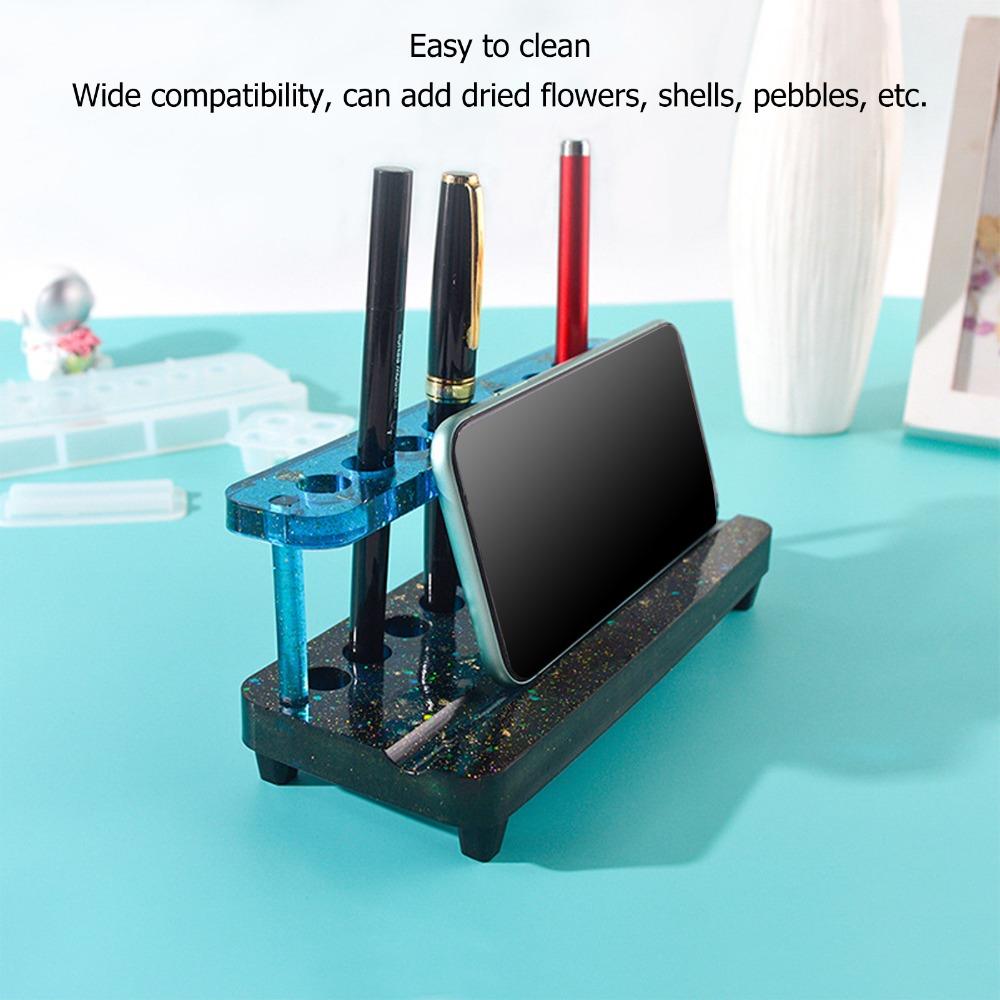 4pcs Silicone Material Pencil Storage Rack Mold Desktop Organizer Mold For DIY Crafts