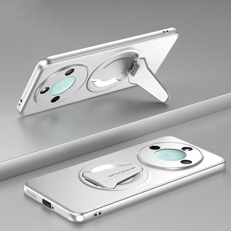 KEYSION Magnetic Phone Case for HONOR X9d 5G X9c Smart Metal Paint Upright Kickstand Shockproof Cover for Honor Magic 8 7 Lite 5G