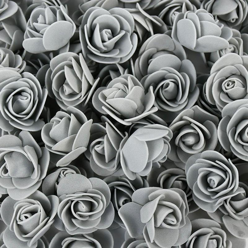 50/100/200Pcs 3.5cm PE Foam Rose Head Artificial Flower For Wedding Birthday Party Home Decor DIY Bear Rose Valentines Day Gifts