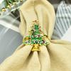 Christmas Tree Napkin Ring Holder Festive Dining Accessories for Upscale Restaurant Table Decor Holiday Party Supplies