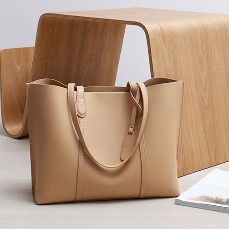 Casual Women's Tote Bag 2026 New High Quality Luxury Shoulder Bags Versatile Cow Leather Handbags Large Capacity Women Bag