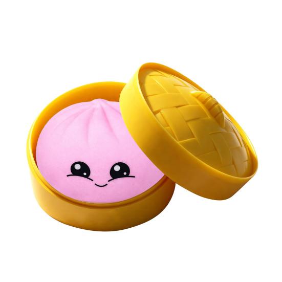 

Милая игрушка-сквиш в виде паровой булочки Реалистичная мягкая TPR Игрушка-антистресс для снятия напряжения Нелипкая Медленно восстанавливающая форма Декомпрессионный гаджет для детей Взрослых розовый