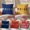 Simple Exquisite London Style Print Reiss-A Pillow Case Comfort Sofa Bed Silky Elegant Invisible Zipper Decorative Cushion Cover