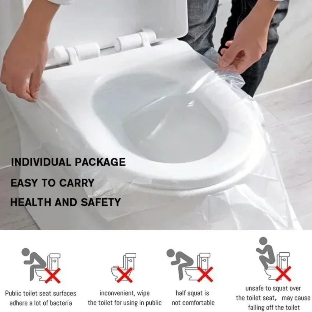 10Pcs New Waterproof Disposable Toilet Seat Cover Degradable Non-Slip Bathroom Paper Pad Portable Toilet Seat Mat Travel
